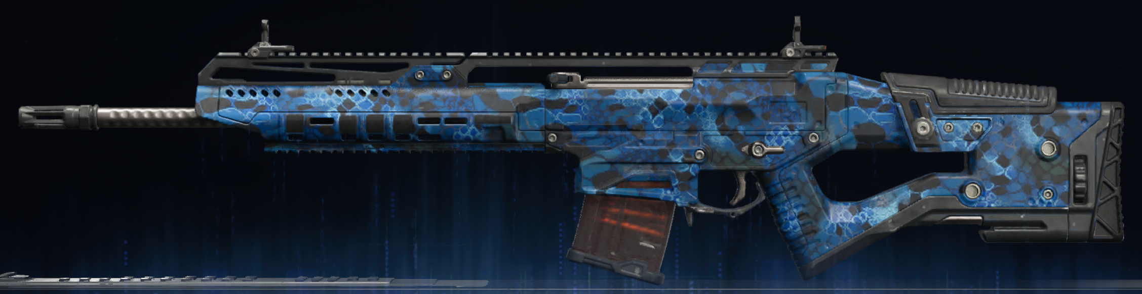 Rendu du camouflage Serpent saphir sur KRS-7.62